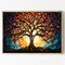 Abstract Tree of Life Wall Art Colorful Modern Canvas Poster Fantasy Landscape Print Blooming Tree Painting Colorful Tree of Life Canvas Wall Art Modern Abstract Texture Tree Pictures 16x24in No Frame